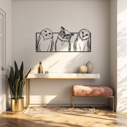 Sterrany® The Watchers Metal Bird Wall Art