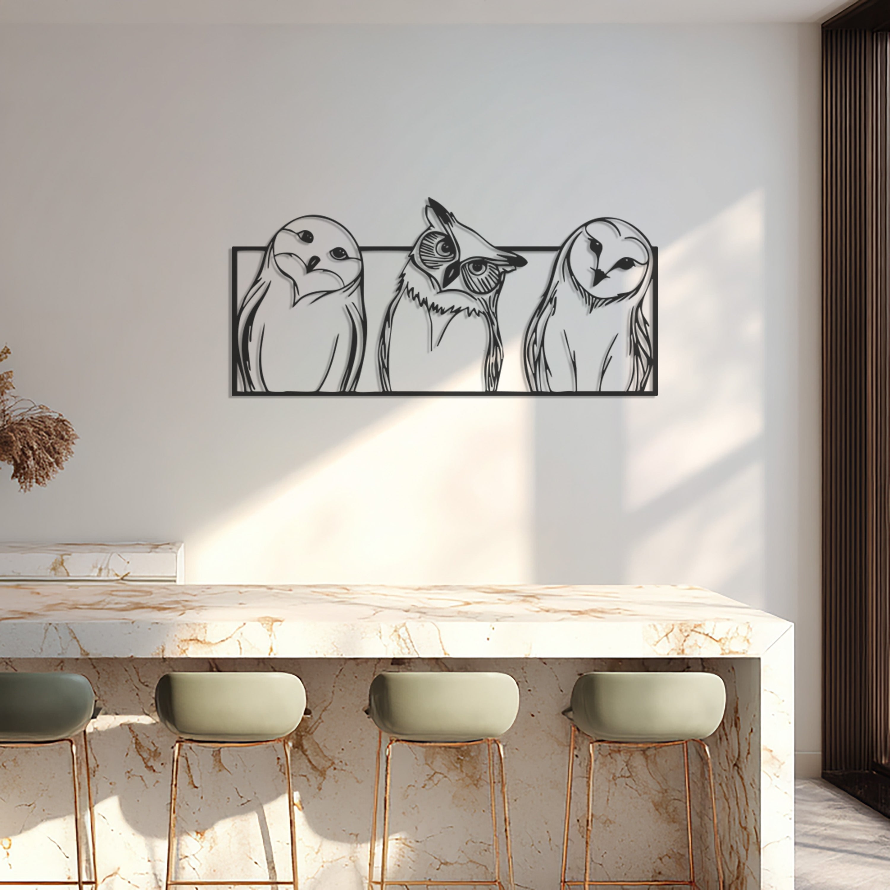 Sterrany® The Watchers Metal Bird Wall Art
